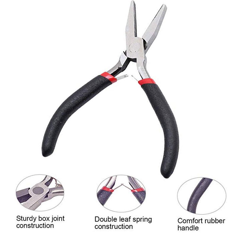 Tazanma 5 Inch Flat Nose Pliers Wire Pliers for Jewelry Making, Wire Wrapping Bending - 2 Pack - Image 3